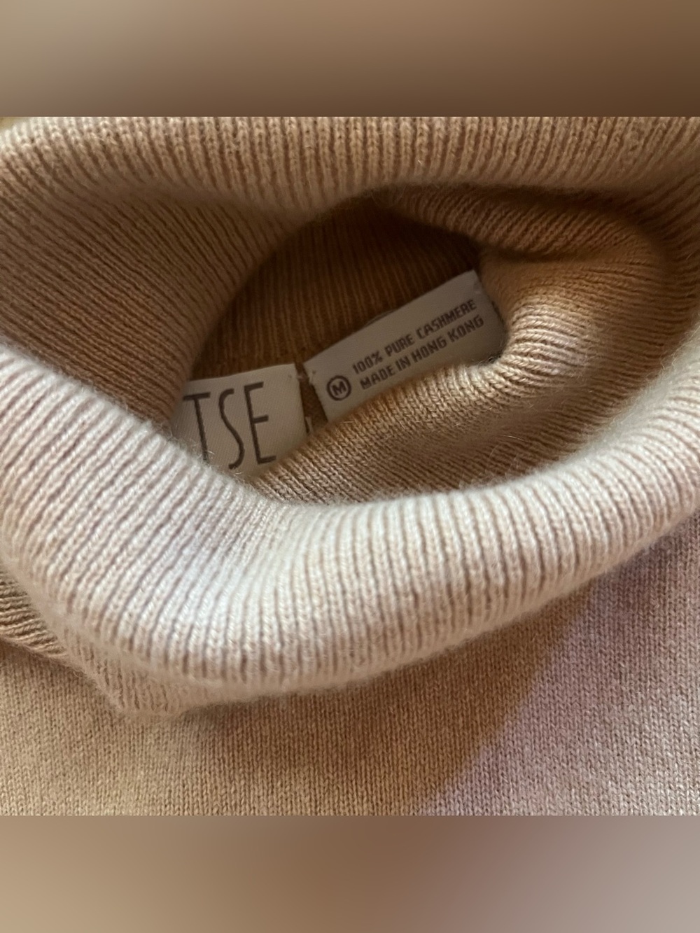 VINTAGE TSE Cashmere Women’s Turtleneck Sweater in Dusty Rose - Picture 4 of 4